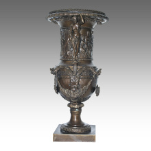 Vase Statue Goddess Flowerpot Decoration Bronze Sculpture TPE-1039
